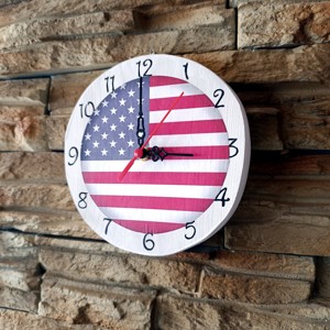 Ceas de perete din lemn în stil american -  - Artynos.ro