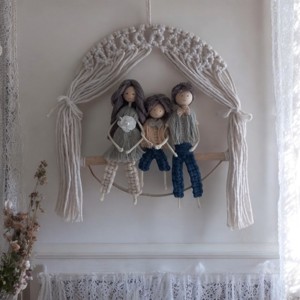 Personalizat Familie macramé portret decor de perete -  - Artynos.ro