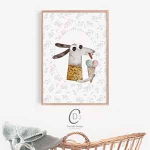 Petrecere de vara pepiniera, poster de gradinita, set de arta de perete cu animale de padure 3 buc, , , ARTYNOS