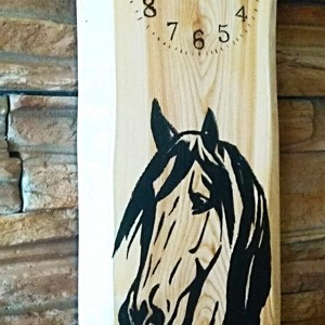 Ceas de perete cal pe larice mare -  - Artynos.ro