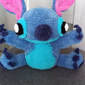 Stitch, Jucarii si echipamente pentru copii, Plusuri, Figurine de plus, Crosetat, 46 cm magas ülve, zsenília fonalból horgolt amigurumi figura, ARTYNOS