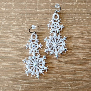 Cercei cu cristale, Bijuterii, Cercei, Cercei agățați, Broderie, ARTYNOS