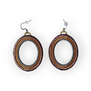 Cercei Ovali Frames, Bijuterii, Cercei, Cercei agățați, Broderie, ARTYNOS