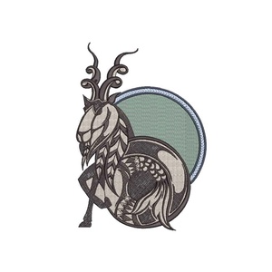 Zodia Capricorn Decoratiune Brodata, Casă & Stil de viață, Accesorii pentru decorat casa, Decorațiuni de pereți, decorațiuni suspendate, Decorațiuni suspendate, Broderie, ARTYNOS