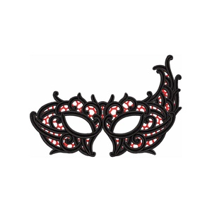 Masca venetiana in doua culori model 2, Îmbrăcăminte și modă, Costume și măști de carnaval, Măști carnaval, Broderie, ARTYNOS
