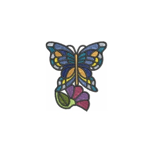  Fluture Stained Glass Brosa - Artynos.ro