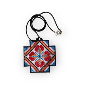 Colier etno , Bijuterii, Coliere, Coliere cu pandantive, Broderie, ARTYNOS