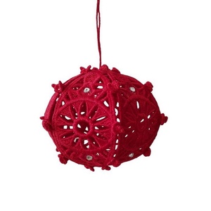Globulet 3D rosu , Casă & Stil de viață, Accesorii pentru decorat casa, Decorațiuni de geam și decorațiuni de ușă , Ornamente de ușă , Broderie, ARTYNOS