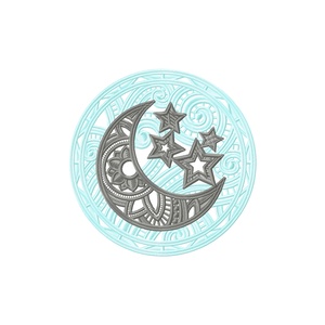 Set Coastere Luna si Stele  Decoratiune, Casă & Stil de viață, Accesorii pentru echipamente de bucătărie, Accesorii de servire, Suporturi pahare, Broderie, ARTYNOS