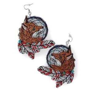 Cercei Dreamcatcher model 2, Bijuterii, Cercei, Cercei agățați, Broderie, ARTYNOS