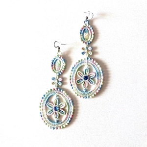Cercei Pastel degrade, Bijuterii, Cercei, Cercei candelabru, Broderie, ARTYNOS