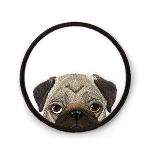 Suport decorativ Pug , Casă & Stil de viață, Accesorii pentru echipamente de bucătărie, Accesorii de servire, Suporturi pahare, Broderie, ARTYNOS