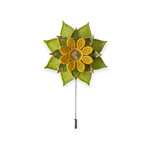 Pin Floare de Primavara, Bijuterii, Coliere, Coliere cu pandantive, Broderie, ARTYNOS