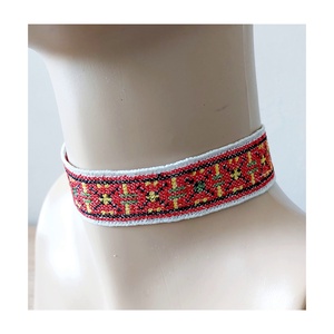 Choker Motive Traditionale Brodat  - Artynos.ro