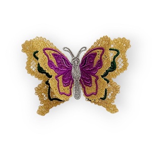 Broșă Fluture Dublu Auriu Elegance  Strălucire și rafinament  - bijuterii - broșă, insigne - insigne - Artynos.ro