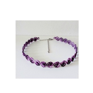 Colier choker mov degrade cu cristale  - Artynos.ro