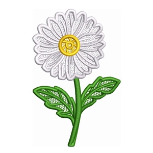 Semn de carte floare Margareta, Carti si creatii cu tematica muzicala, cadouri, Semn de carte, Broderie, ARTYNOS