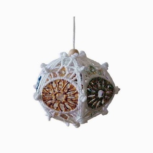 Globulet 3D Alb cu Degrade - crăciun - decorațiuni de crăciun de casă - Artynos.ro
