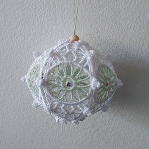 Globulet 3D Alb cu Degrade Glitter - accesorii de crăciun - decorațiuni de crăciun de casă - decorațiuni pentru pomul de crăciun - Artynos.ro