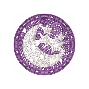 Set Coastere Luna si Stele  Decoratiune, Casa & Stil de viata, Accesorii pentru echipamente de bucatarie, Accesorii de servire, Suporturi pahare, Broderie, ARTYNOS