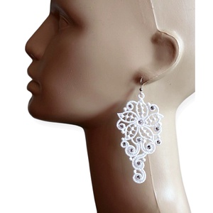 Cercei Lungi cu Cristale - bijuterii - cercei - cercei brodați - Artynos.ro