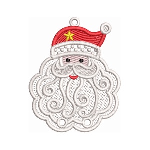 Mos Craciun Decoratiune 2D Suspendabila, Craciun, Decoratiuni de Craciun de casa, Globuri de Craciun, Broderie, ARTYNOS