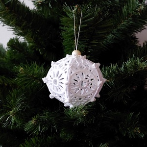 Globulet 3D Alb cu Cristale - Artynos.ro