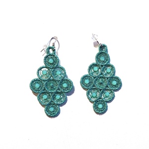 Cercei Romb cu Cristale  - Artynos.ro