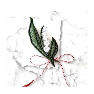 Martisor Margaritar Brodat - bijuterii - mărțișor - Artynos.ro