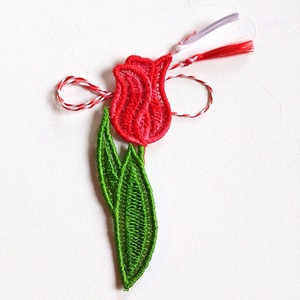 Martisor Lalea Rosu Degrade - Artynos.ro