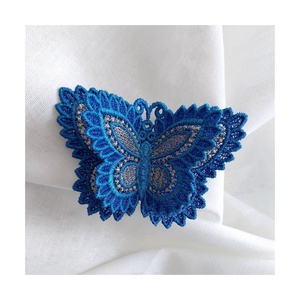 Brosa Fluture Albastru cu Doua Perechi de Aripi  - bijuterii - mărțișor - Artynos.ro