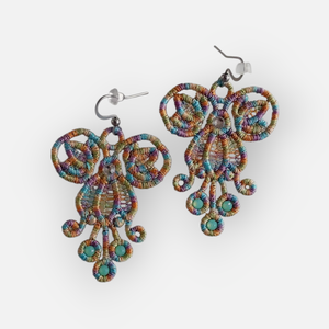 Cercei Picaturi cu Cristale, Bijuterii, Cercei, Cercei brodati, , ARTYNOS