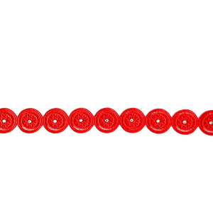 Choker Rosu Brodat cu Cristale  - bijuterii - coliere - chockere - Artynos.ro