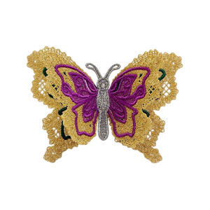 Brosa Fluture Dublu Auriu Elegance ,Stralucire si rafinament  - Artynos.ro