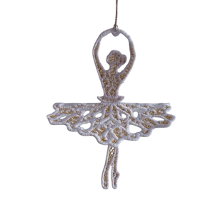 Balerina brodata suspendabila - crăciun - decorațiuni de crăciun de casă - figurine pentru pomul de crăciun - Artynos.ro