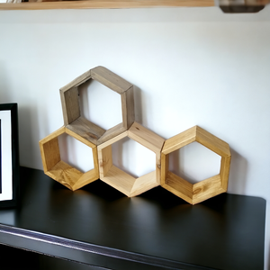Hexagon raft, Casa & Stil de viata, Accesorii pentru decorat casa, Decoratiuni de pereti, decoratiuni suspendate, Autocolante perete, Prelucrarea lemnului, ARTYNOS