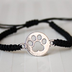 Bratara Makramé - Paw paw negru, , , ARTYNOS