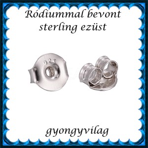 Fermoar pentru bijuterii din argint 925: fermoar pentru cercei, dop EFK B 27-6r capat 2 buc/pachet, , , ARTYNOS