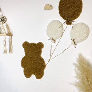 Set ursuleț de pluș 4 piese - ursuleț de pluș cu baloane - decorațiuni de perete -  - Artynos.ro