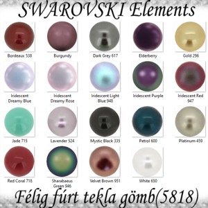 Swarovski cristal pandantiv: sfera semi-forat 6mm in mai multe culori SW5818-6 - Artynos.ro