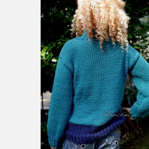 BERILL MERINO - pulover extravagant, gros, tricotat manual din lână fină - îmbrăcăminte și modă - haine damă - hanorace, cardigane - Artynos.ro