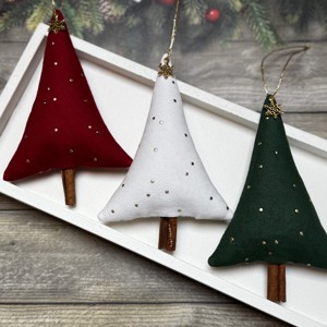 Pom de pin ornament de Craciun cu bete de scortisoara / set de 3/ - Artynos.ro