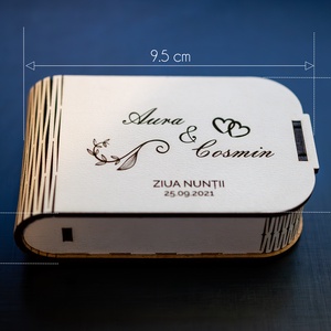 Cutie pentru stick USB, Accesorii nuntă, Amintiri și cadouri de nuntă, Cadou nuntă, Cutie de nuntă, Gravare, pirogravură, Altele, ARTYNOS