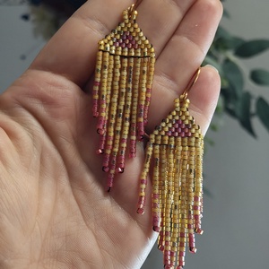 Cercei franjuri margele Myiuki - Artynos.ro