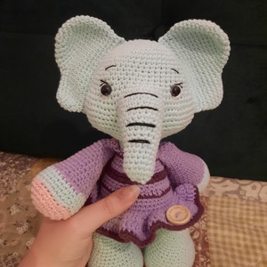 Elefănțel croșetat - jucării și echipamente pentru copii - plușuri - elefant de pluș - Artynos.ro