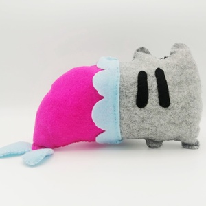 Jucarie Pisica Sirena din fetru gri Pusheen Cat Mermaid - jucării și echipamente pentru copii - plușuri - pisică de pluș - Artynos.ro