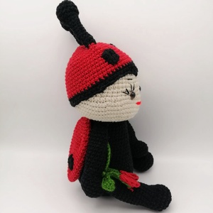 Gargarita cu aripi rosii, jucarie handmade - jucării și echipamente pentru copii - plușuri - figurine de pluș - Artynos.ro