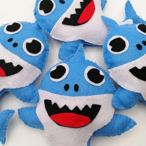 Baby Shark roz si albastru - jucarie fetru, Jucării și echipamente pentru copii, Plușuri, Personaje de basm din pluș, Cusătură, ARTYNOS