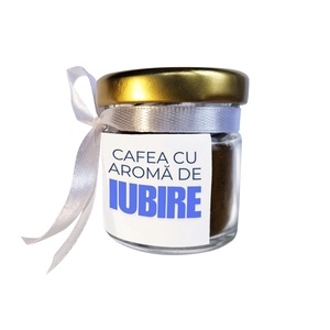 Marturie botez, borcanel cu cafea 42 ml, pentru baieti, eticheta personalizabila - jucării și echipamente pentru copii - daruri de botez - Artynos.ro