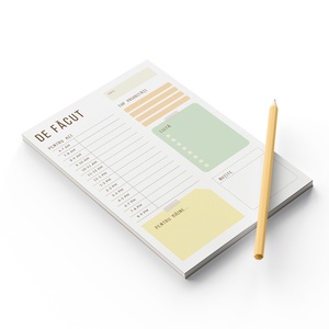 Set Carnet Planificator A5 si creion, priotitati si notite, 50 pag hartie premium 90gsm, suport din carton, Casă & Stil de viață, Papetărie de hârtie, Caiete și jurnal, Arta de hârtie, Fotografie, grafică, desen, ilustrație, ARTYNOS